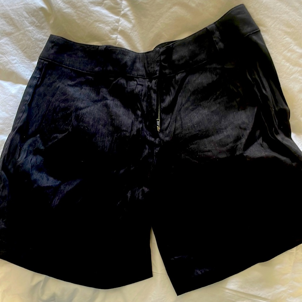 Tori Richard black linen shorts